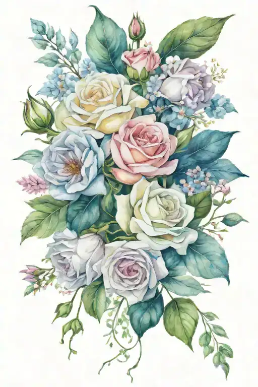 Roses Honeysuckle Daisy Bouquet