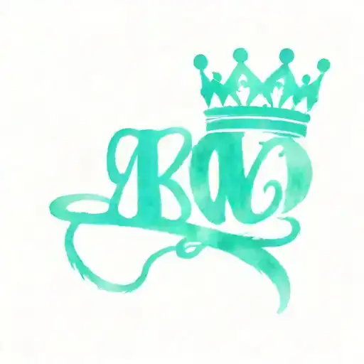 Initials Kk With A Crown And Love Heart