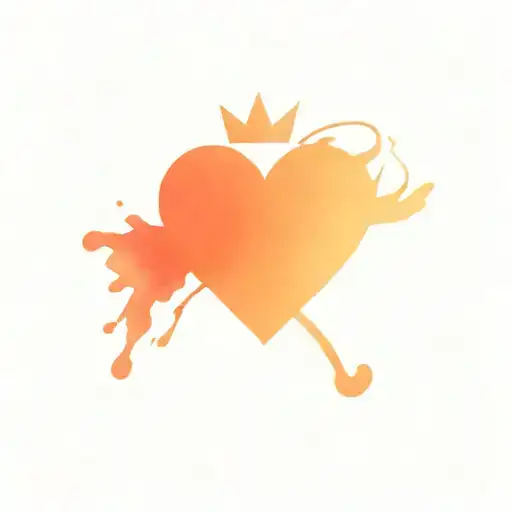 K K With A Crown And A Love Heart