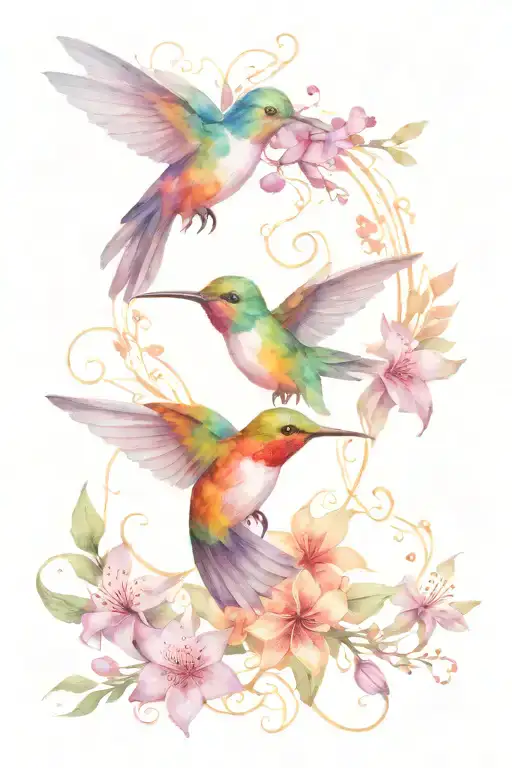 Hummingbird With Fish