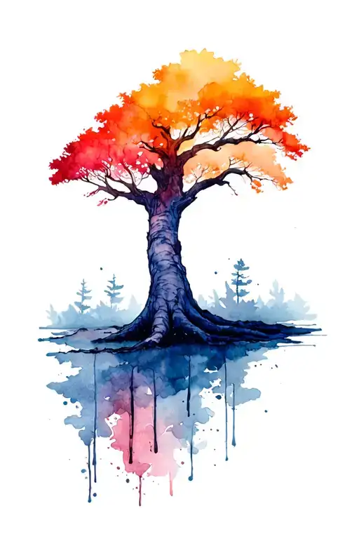 Big Trunk Tree Leg Half Sleeve