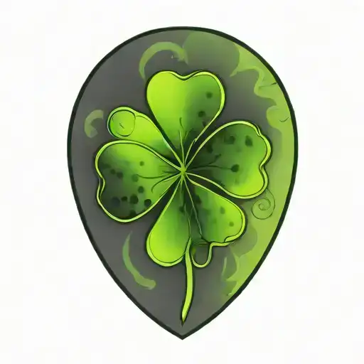 Celtic Four Leaf Clover Tattoo Inspired Design