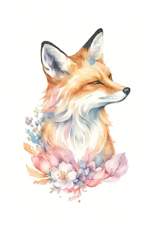 Fox And Blossom Petals