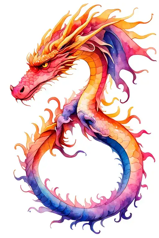 Feminine Dragon Intertwined