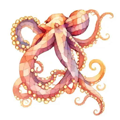 Geometric Octopus Wrapped