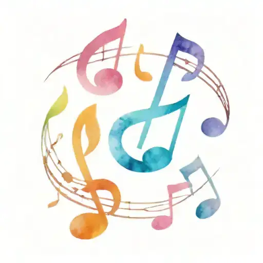 Four Music Notes And A Safty Pins