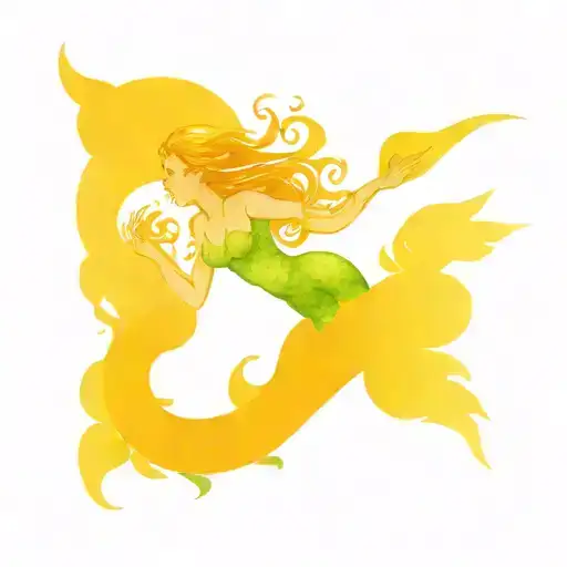 Mermaid Dive Flag Intertwined