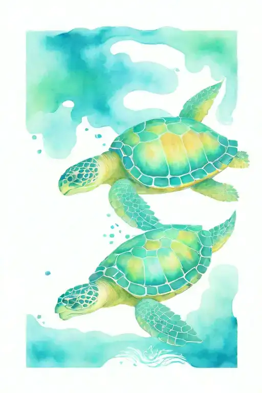 Sea Turtle Swimming Gracefully