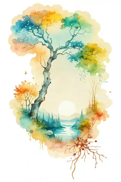 Outdoor Landscape With Heaven Scene Featuring