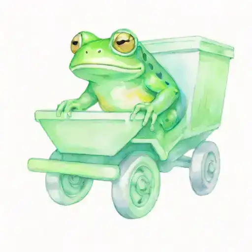 Frog Driving A Garbage Truck