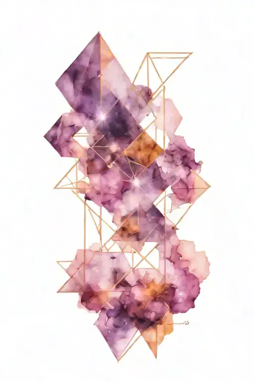 Nebula Space Geometric Purple