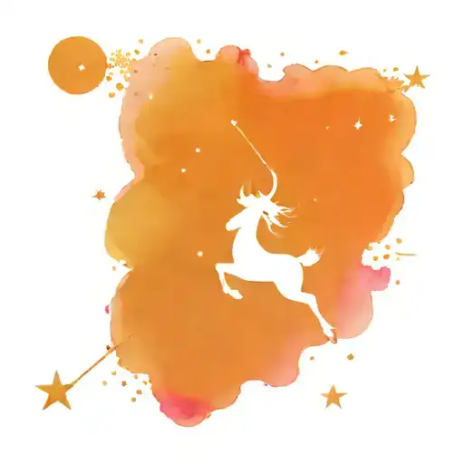 Sagittarius Constellation With Aurora Borealis Shading In Background