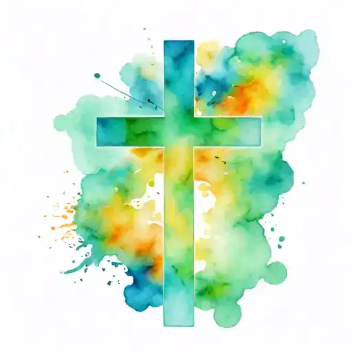 Watercolor Cross