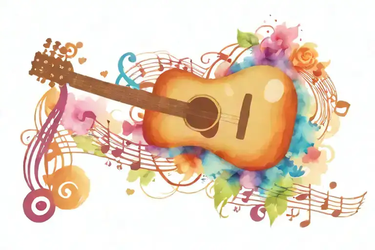 Music Notes Guitar