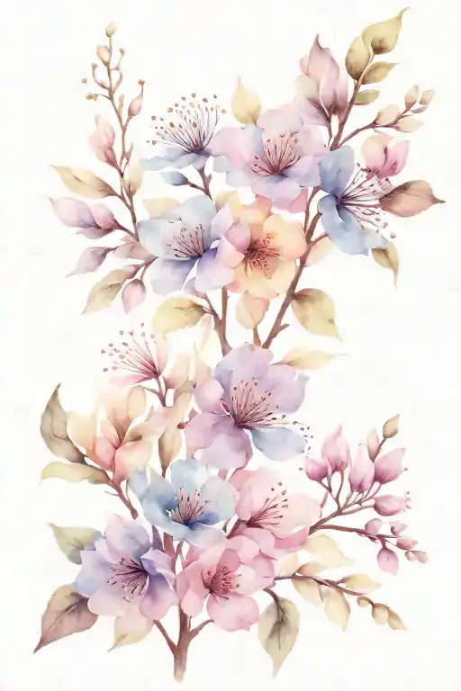 Flowers And Plant Branches