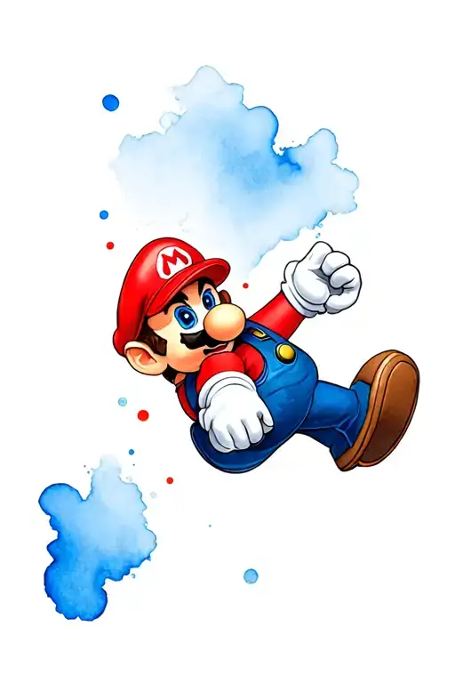 Super Mario Tattoo Design