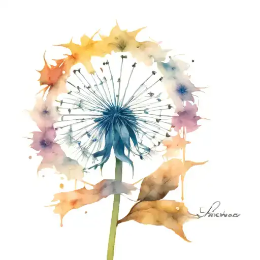 The Word Resilience With A Scattered Dandelion