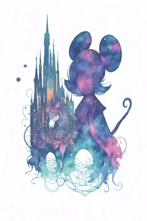 Pegasus With Gem Shapes And Dream Catcher