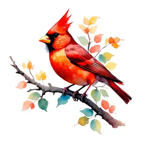 Cardinal Perched