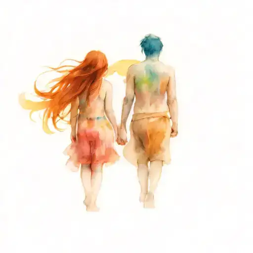 My Daughter And I Walking Away She Is Ginger And 3