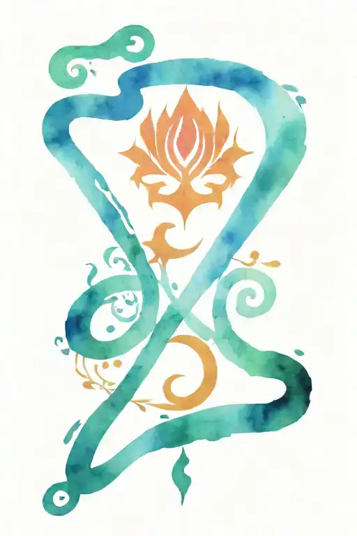 Khanda With Sikh Script Writing