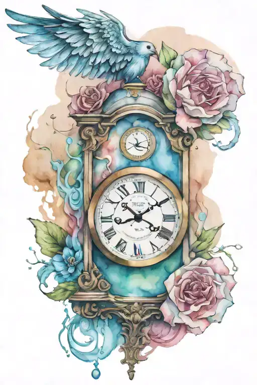 Surrealism Melting Clock