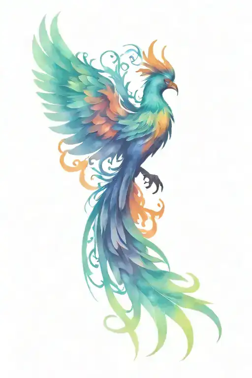 Phoenix Rising From Fire