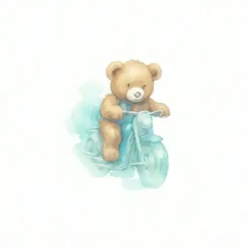 Teddy Bear Riding A Motorcyle Bike