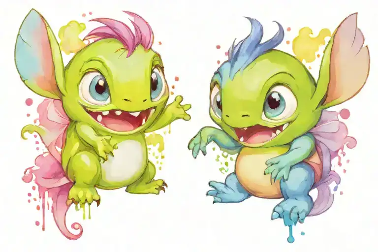 Disney Stitch Mike Wazowski Carl