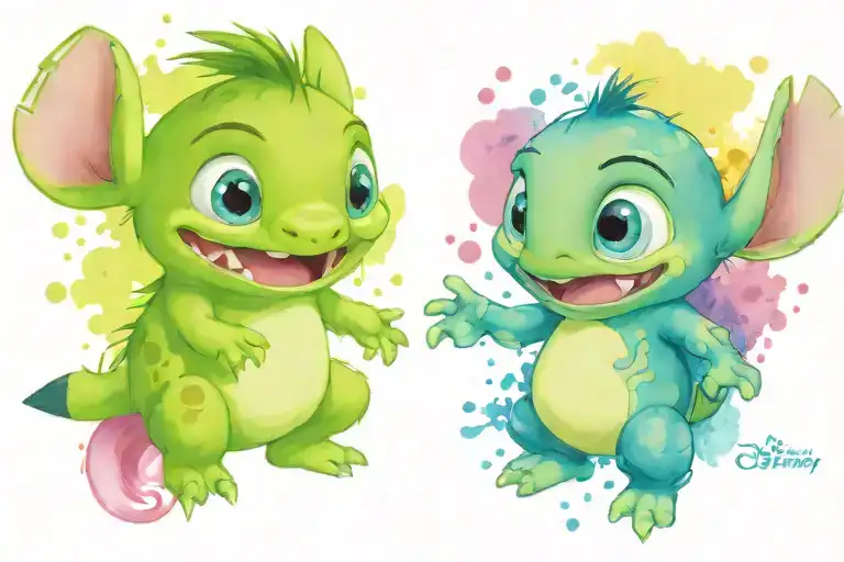 Disney Stitch Mike Wazowski Carl
