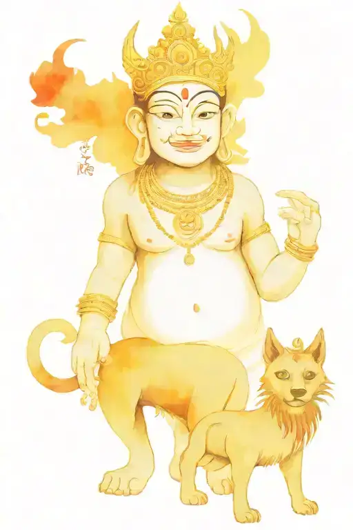 Batuk Bhairava God Tatto With Dog