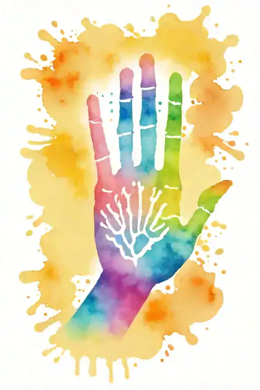 Hand Prints Sun Shining