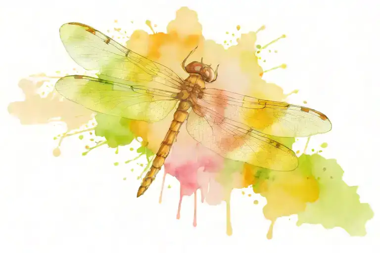 Dragonfly With Background Design