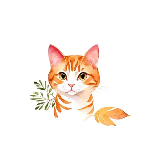 Chat Feuillage Jungle Background