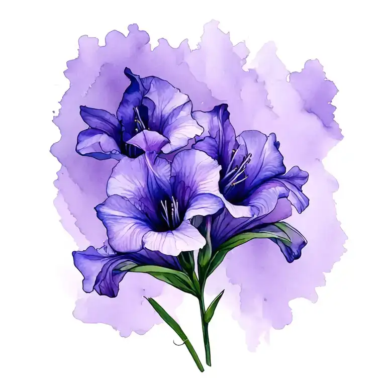 Delicate Purple Gladiolus Flower