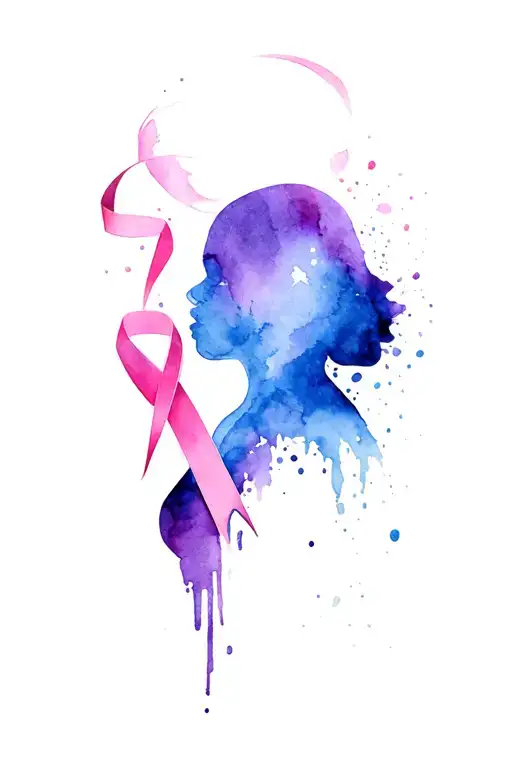 Breast Cancer Survivor Silhouette Emerging