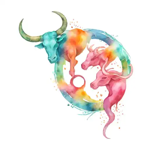 Taurus And Cancer Zodiac Sign Intertwined