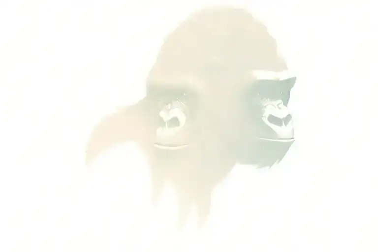 Gorilla Biting The Head