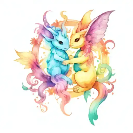 Gemini Zodiac Pokemon Inspired