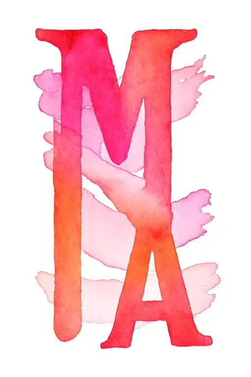 Letters M N A Made Into A Logo Minimalist Style