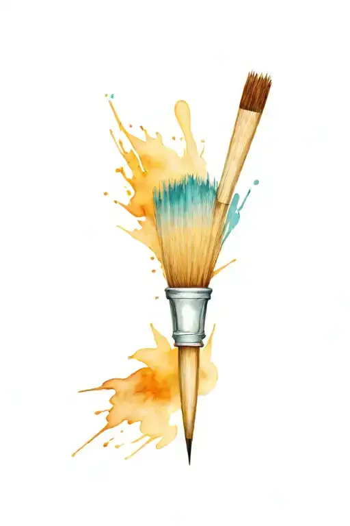 Paint Brush Dark Whimsical