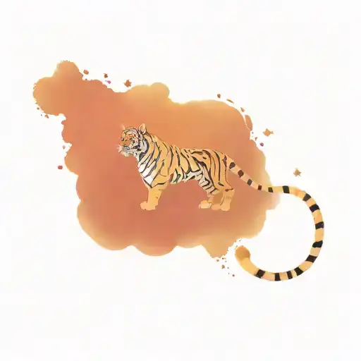 Galaxy Tiger With Stars