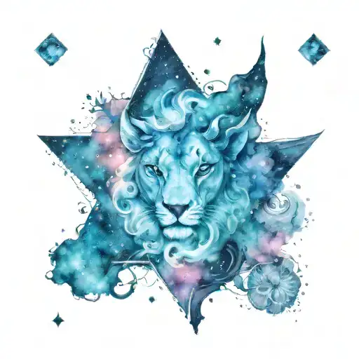 Galaxy Filled With Leo Head And Taurus Head