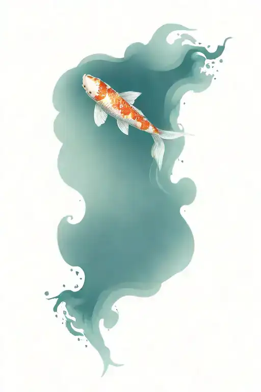 Koi Fish Swimming