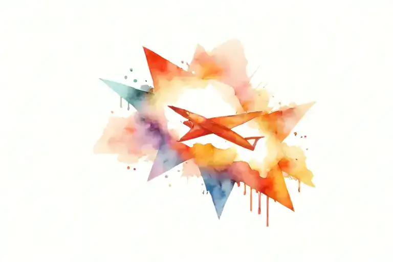 Paper Plane And Wind Rose