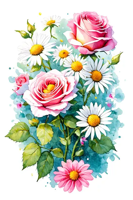 Roses And Daisies