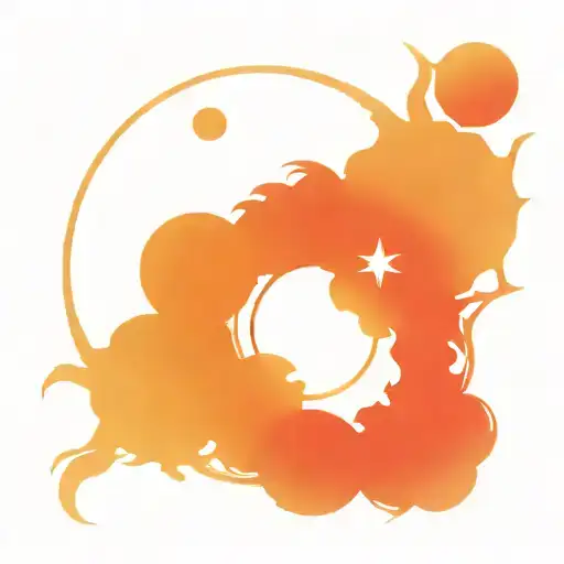 Four Star Dragon Ball Centered In The Middle Of A Mandala