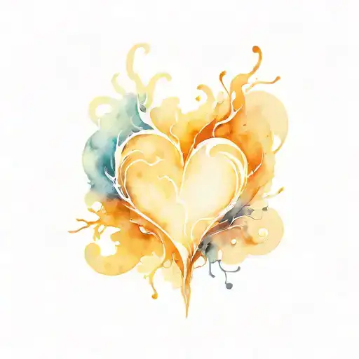 Frozen Heart Abstract