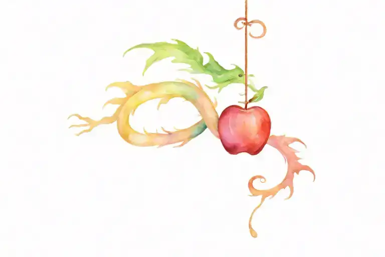 Dragon Guaring Apple Hanging