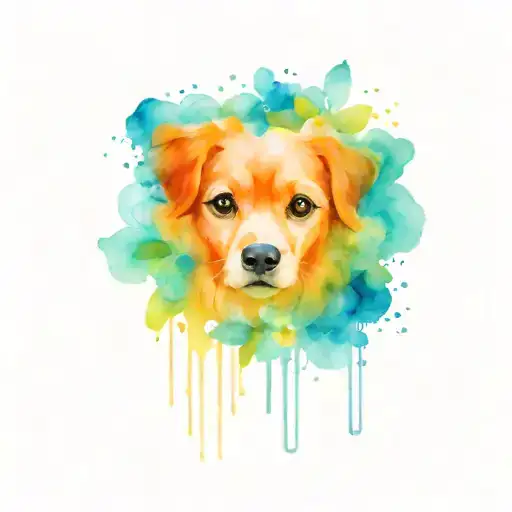 Floral With Dog Prints Slowly Fading